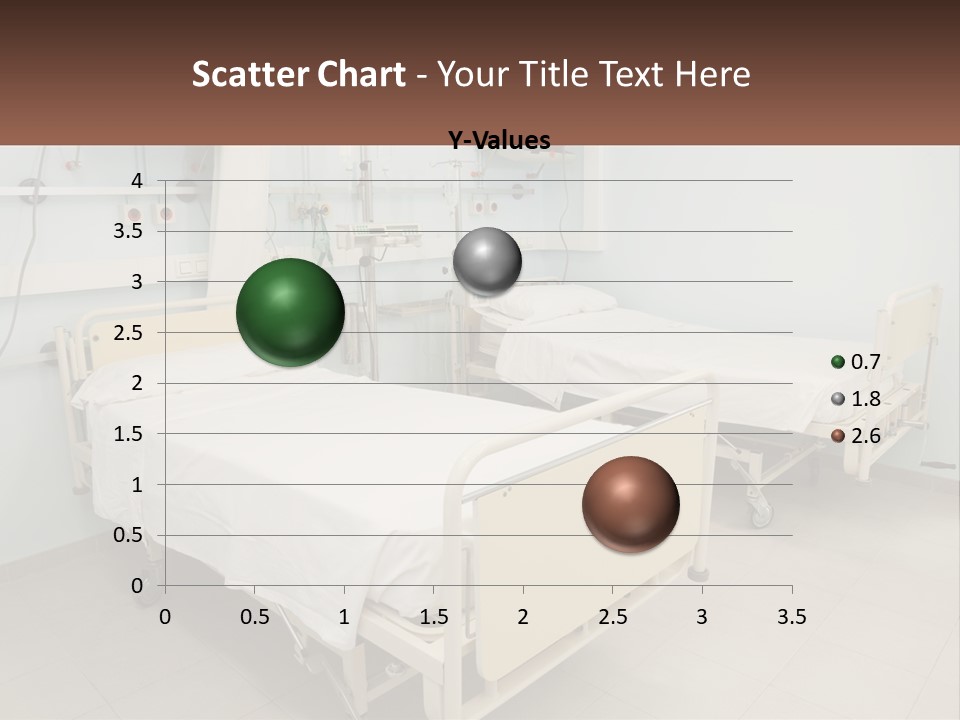 A Hospital Room With Two Beds And A Monitor PowerPoint Template