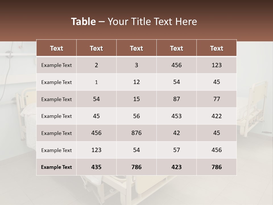 A Hospital Room With Two Beds And A Monitor PowerPoint Template