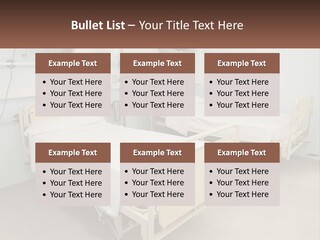 A Hospital Room With Two Beds And A Monitor PowerPoint Template