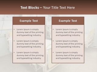 A Hospital Room With Two Beds And A Monitor PowerPoint Template