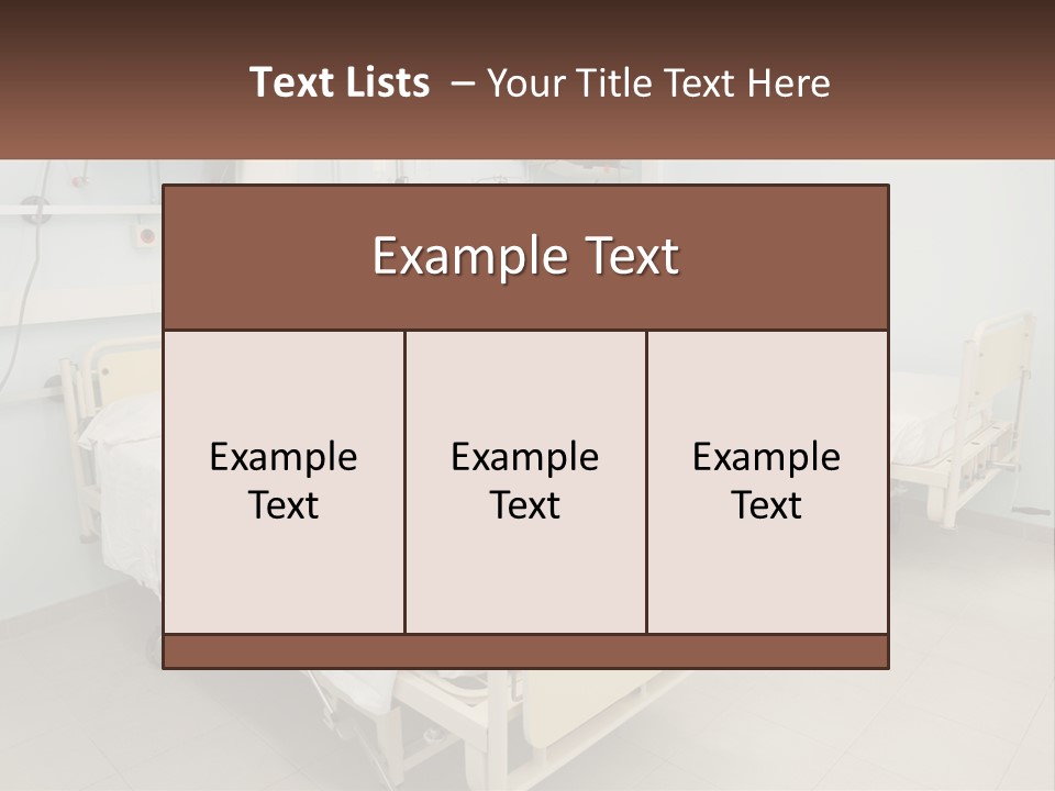A Hospital Room With Two Beds And A Monitor PowerPoint Template
