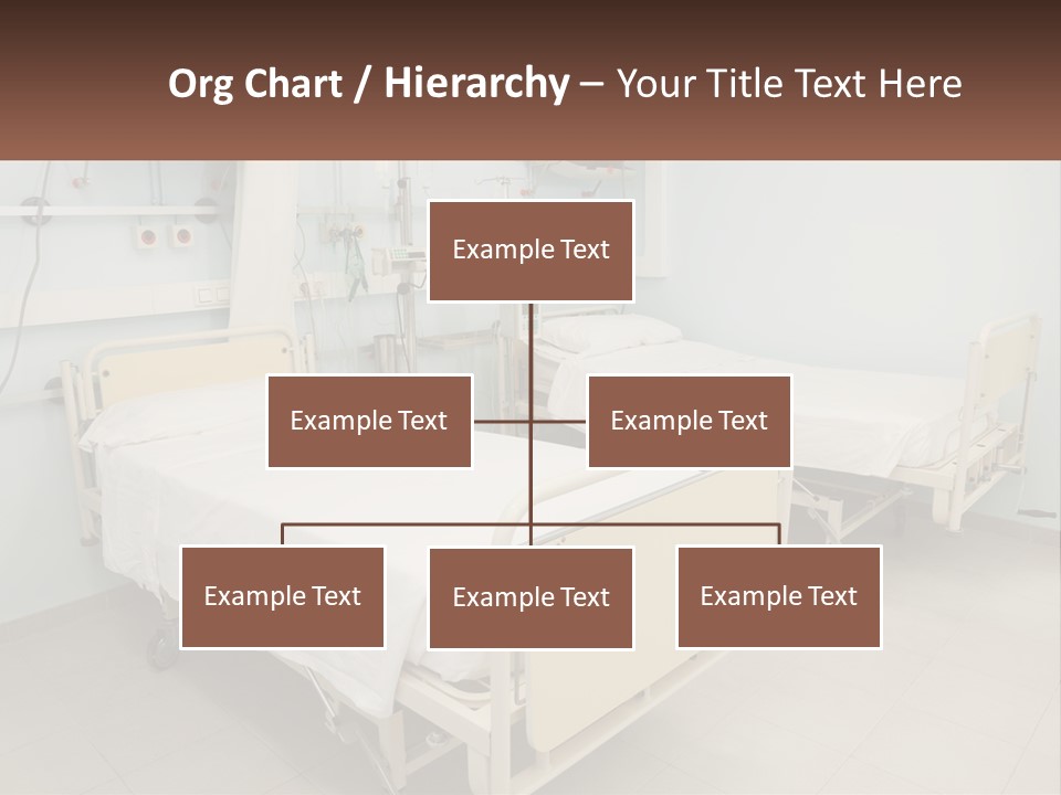 A Hospital Room With Two Beds And A Monitor PowerPoint Template