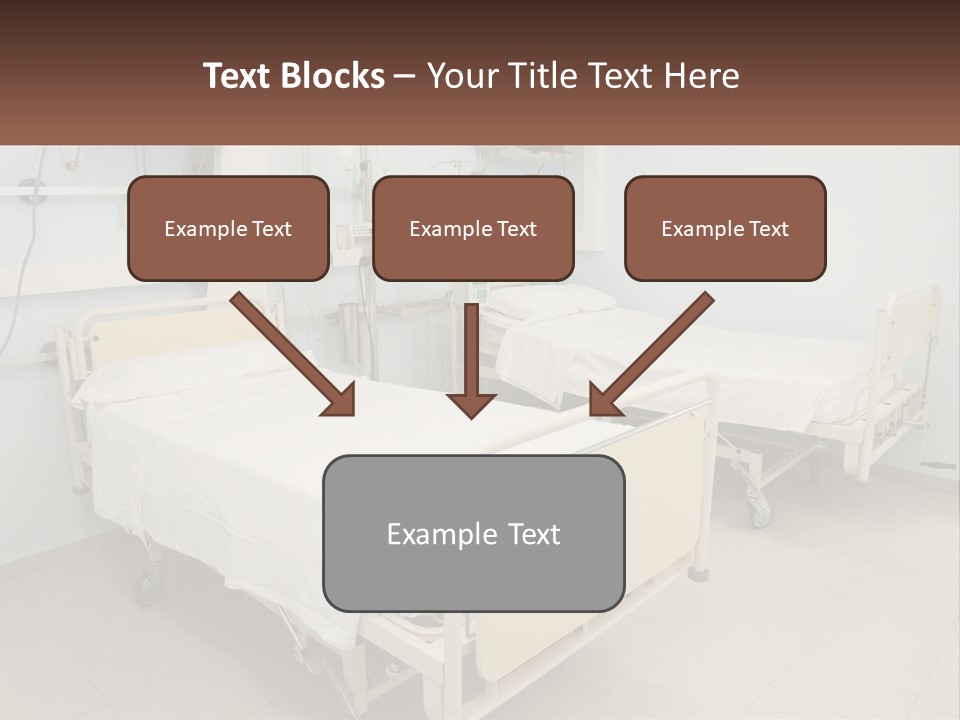 A Hospital Room With Two Beds And A Monitor PowerPoint Template