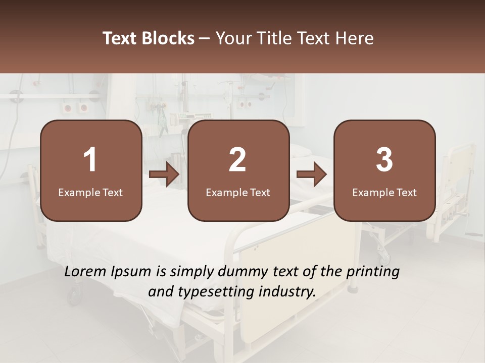 A Hospital Room With Two Beds And A Monitor PowerPoint Template