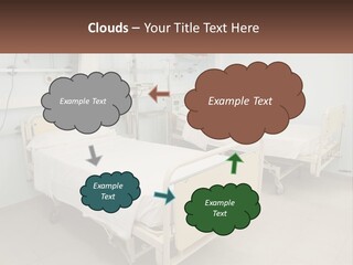 A Hospital Room With Two Beds And A Monitor PowerPoint Template