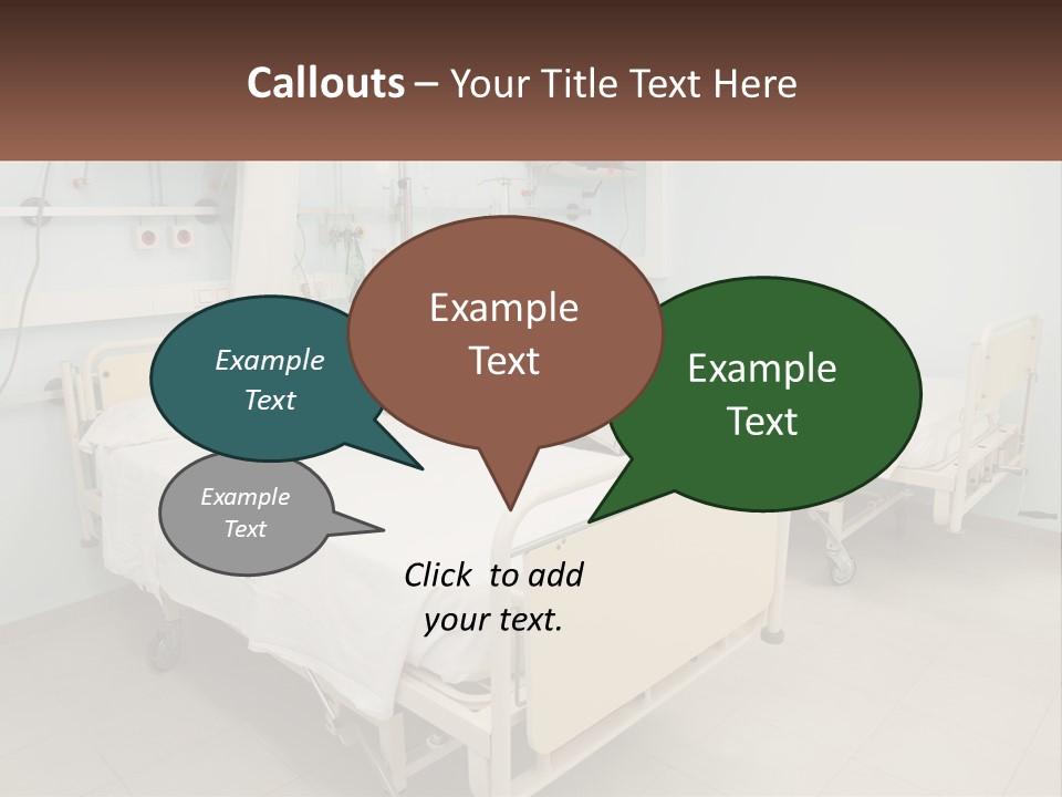 A Hospital Room With Two Beds And A Monitor PowerPoint Template