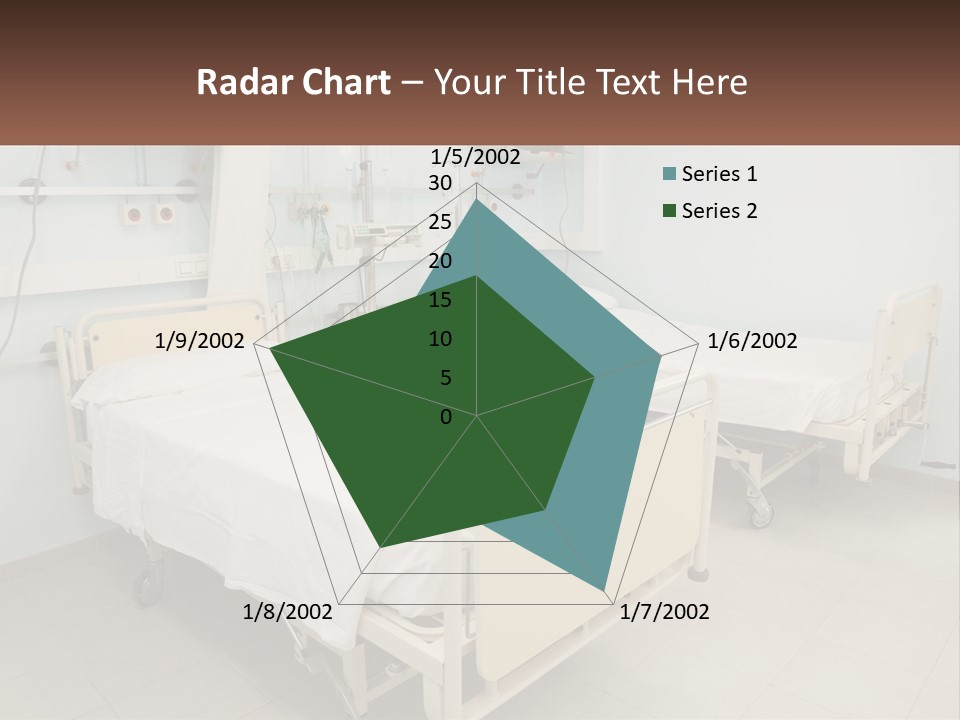 A Hospital Room With Two Beds And A Monitor PowerPoint Template