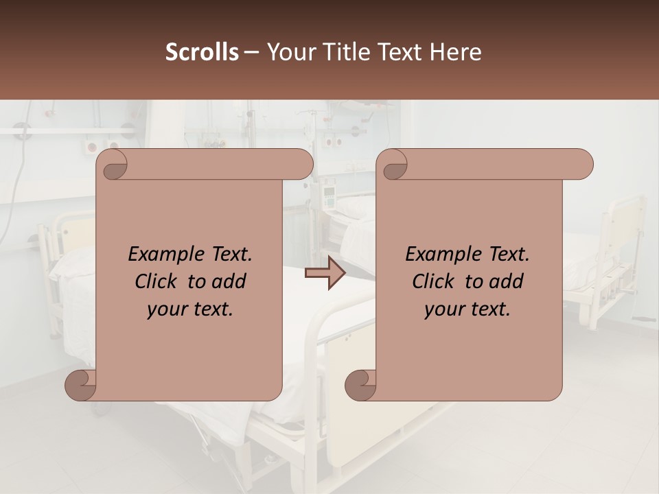 A Hospital Room With Two Beds And A Monitor PowerPoint Template