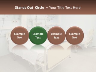 A Hospital Room With Two Beds And A Monitor PowerPoint Template