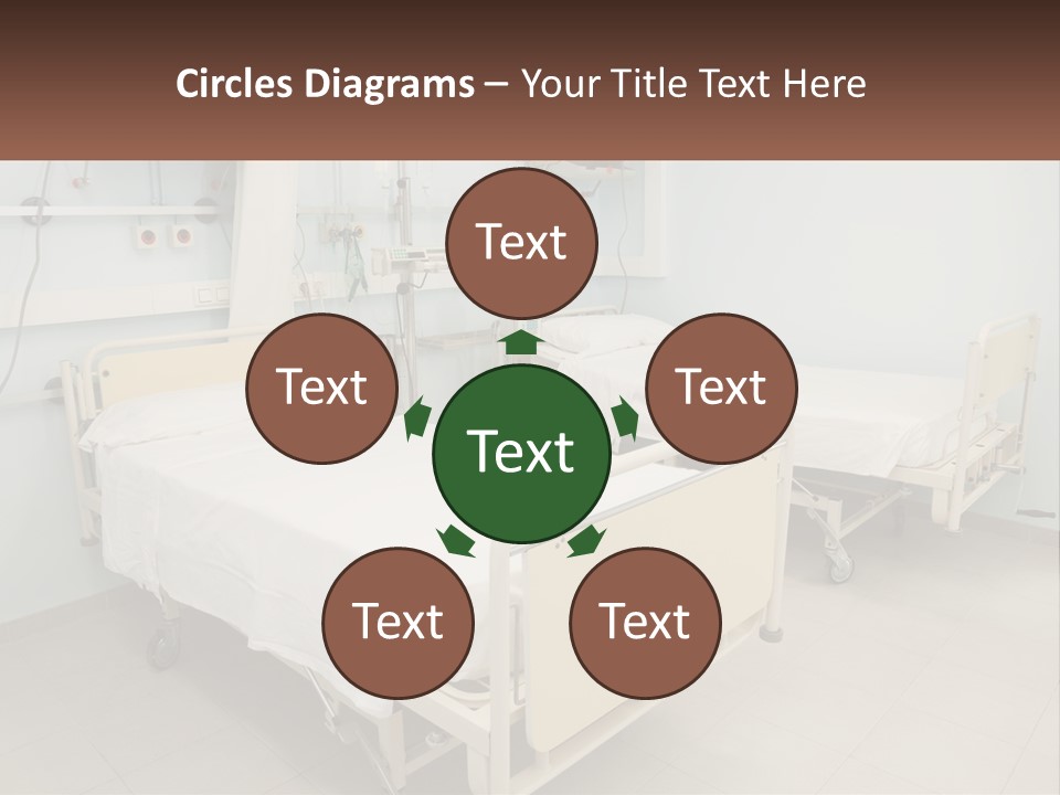 A Hospital Room With Two Beds And A Monitor PowerPoint Template