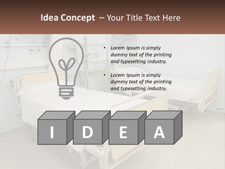 A Hospital Room With Two Beds And A Monitor PowerPoint Template