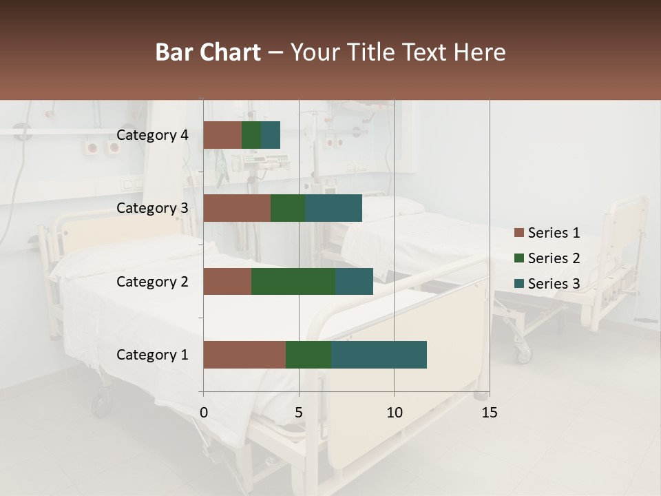 A Hospital Room With Two Beds And A Monitor PowerPoint Template
