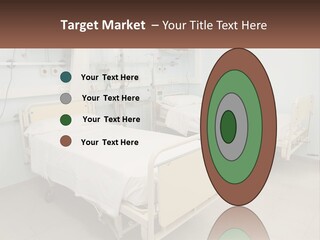 A Hospital Room With Two Beds And A Monitor PowerPoint Template