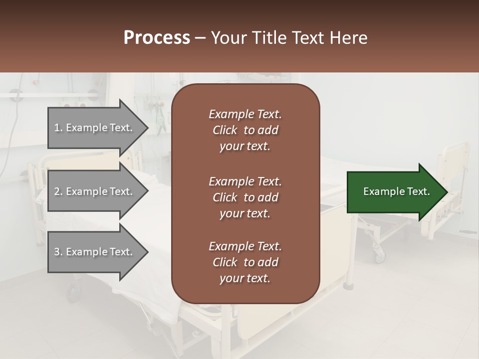 A Hospital Room With Two Beds And A Monitor PowerPoint Template