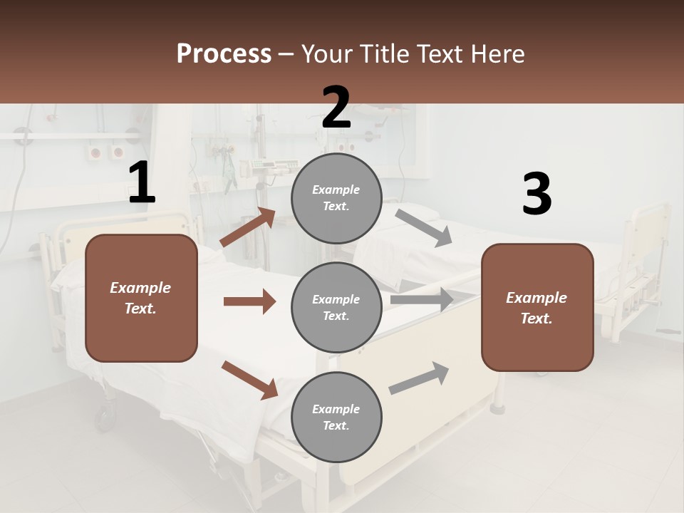 A Hospital Room With Two Beds And A Monitor PowerPoint Template