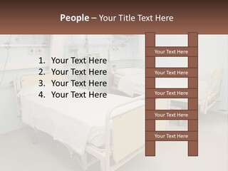 A Hospital Room With Two Beds And A Monitor PowerPoint Template