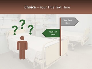 A Hospital Room With Two Beds And A Monitor PowerPoint Template