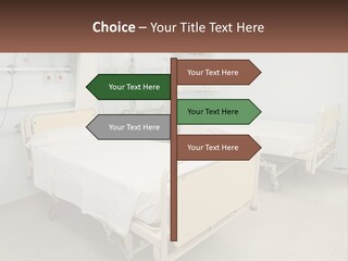 A Hospital Room With Two Beds And A Monitor PowerPoint Template