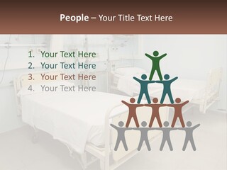 A Hospital Room With Two Beds And A Monitor PowerPoint Template