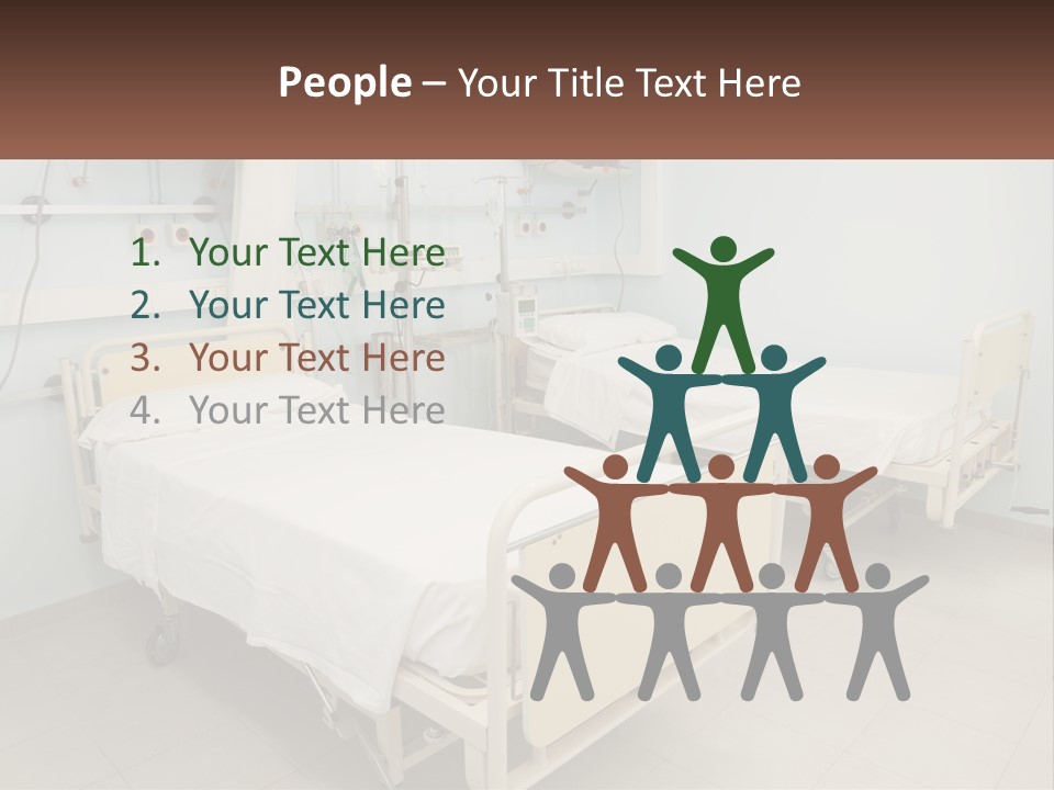 A Hospital Room With Two Beds And A Monitor PowerPoint Template