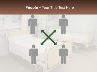 A Hospital Room With Two Beds And A Monitor PowerPoint Template