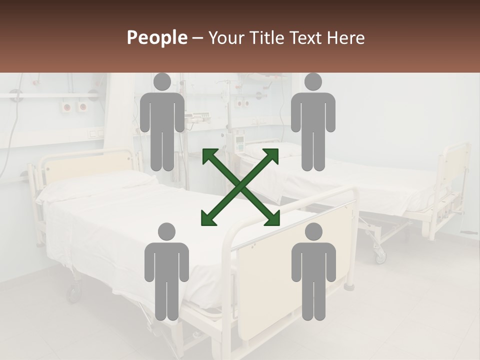 A Hospital Room With Two Beds And A Monitor PowerPoint Template