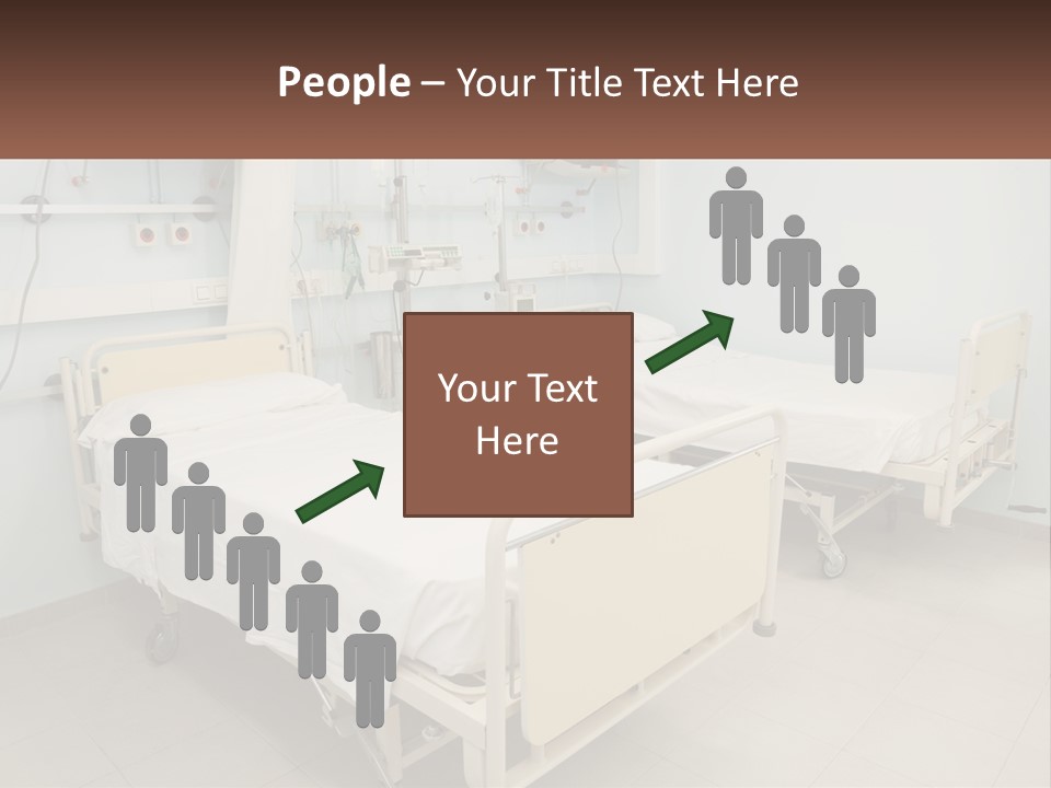 A Hospital Room With Two Beds And A Monitor PowerPoint Template
