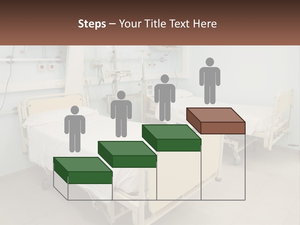 A Hospital Room With Two Beds And A Monitor PowerPoint Template