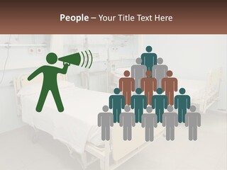 A Hospital Room With Two Beds And A Monitor PowerPoint Template