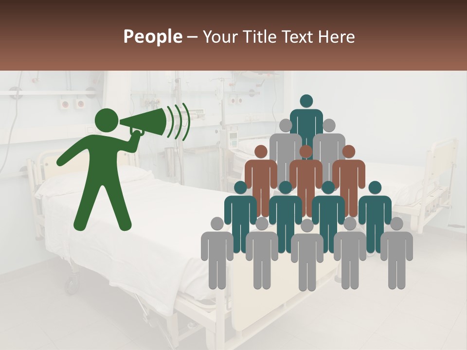 A Hospital Room With Two Beds And A Monitor PowerPoint Template