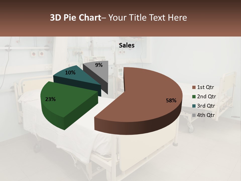 A Hospital Room With Two Beds And A Monitor PowerPoint Template