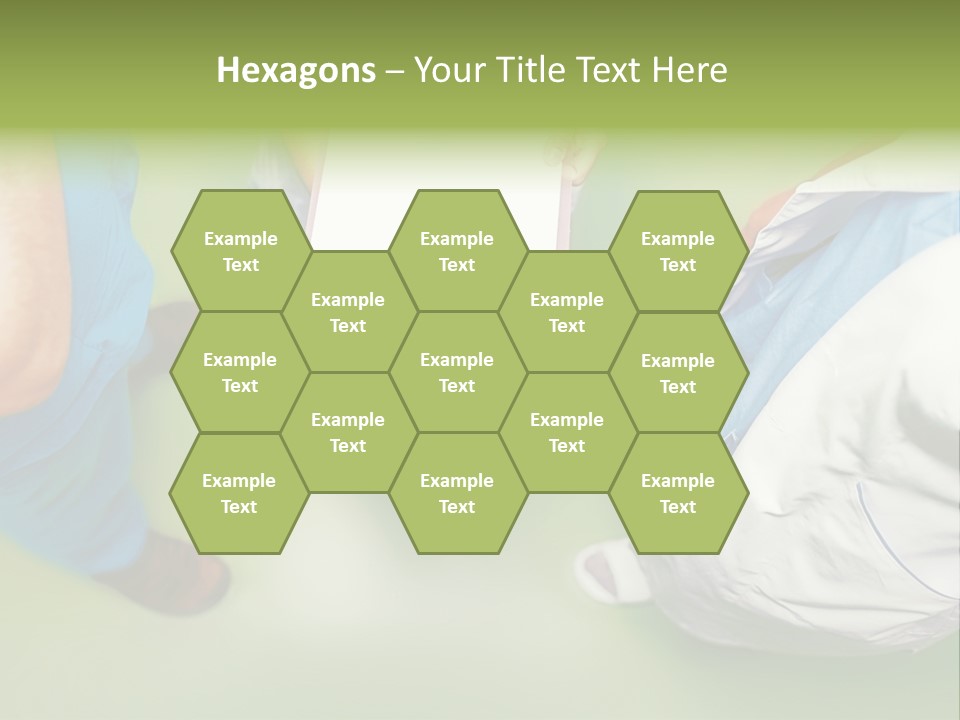 A Group Of People Standing Around A Binder PowerPoint Template