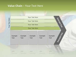 A Group Of People Standing Around A Binder PowerPoint Template