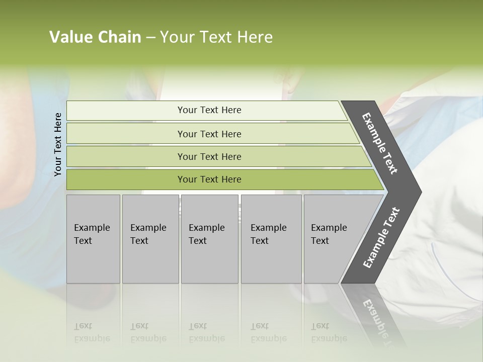 A Group Of People Standing Around A Binder PowerPoint Template