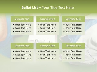 A Group Of People Standing Around A Binder PowerPoint Template