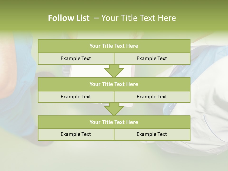 A Group Of People Standing Around A Binder PowerPoint Template