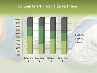 A Group Of People Standing Around A Binder PowerPoint Template