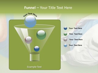 A Group Of People Standing Around A Binder PowerPoint Template