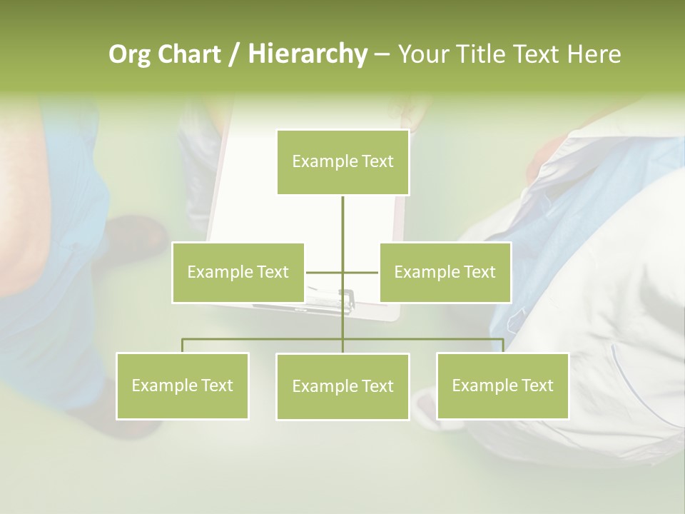 A Group Of People Standing Around A Binder PowerPoint Template