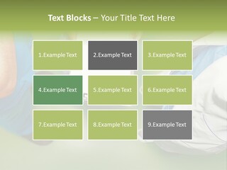 A Group Of People Standing Around A Binder PowerPoint Template