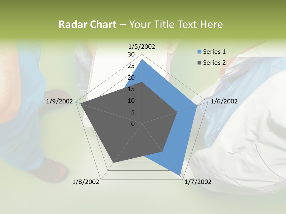 A Group Of People Standing Around A Binder PowerPoint Template
