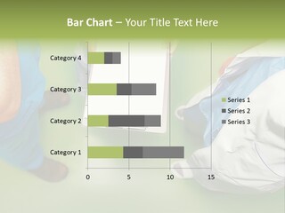 A Group Of People Standing Around A Binder PowerPoint Template