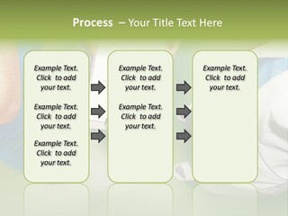 A Group Of People Standing Around A Binder PowerPoint Template