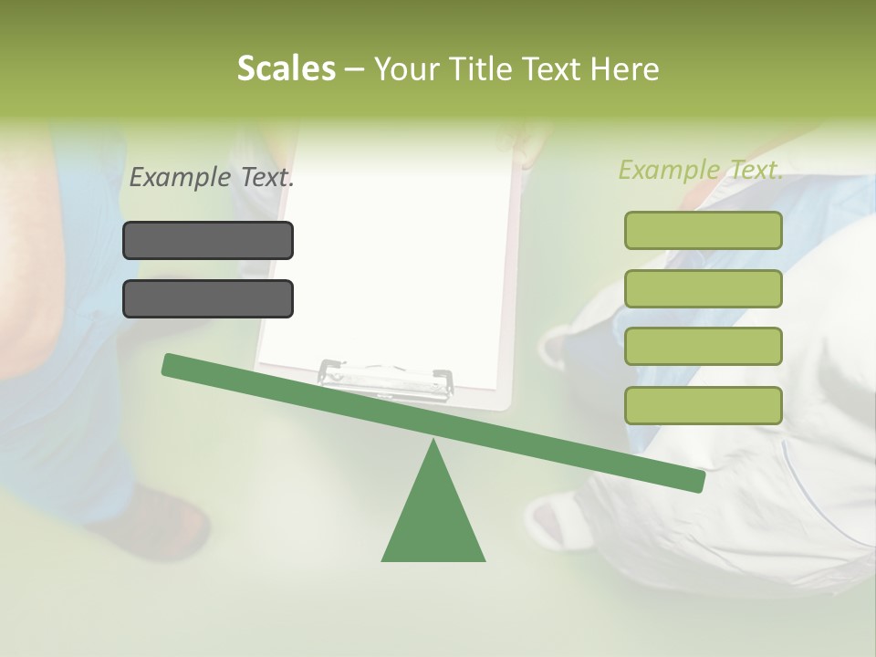 A Group Of People Standing Around A Binder PowerPoint Template