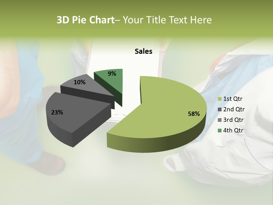 A Group Of People Standing Around A Binder PowerPoint Template