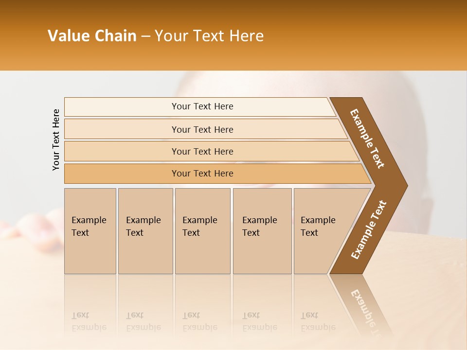 A Baby Is Peeking Over A Wooden Table PowerPoint Template