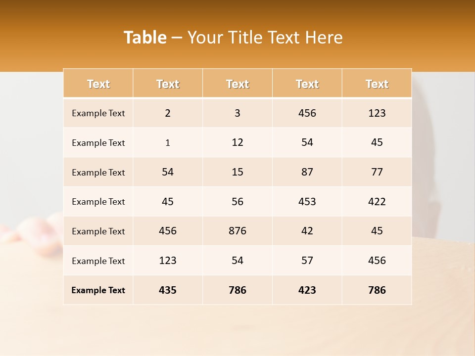 A Baby Is Peeking Over A Wooden Table PowerPoint Template