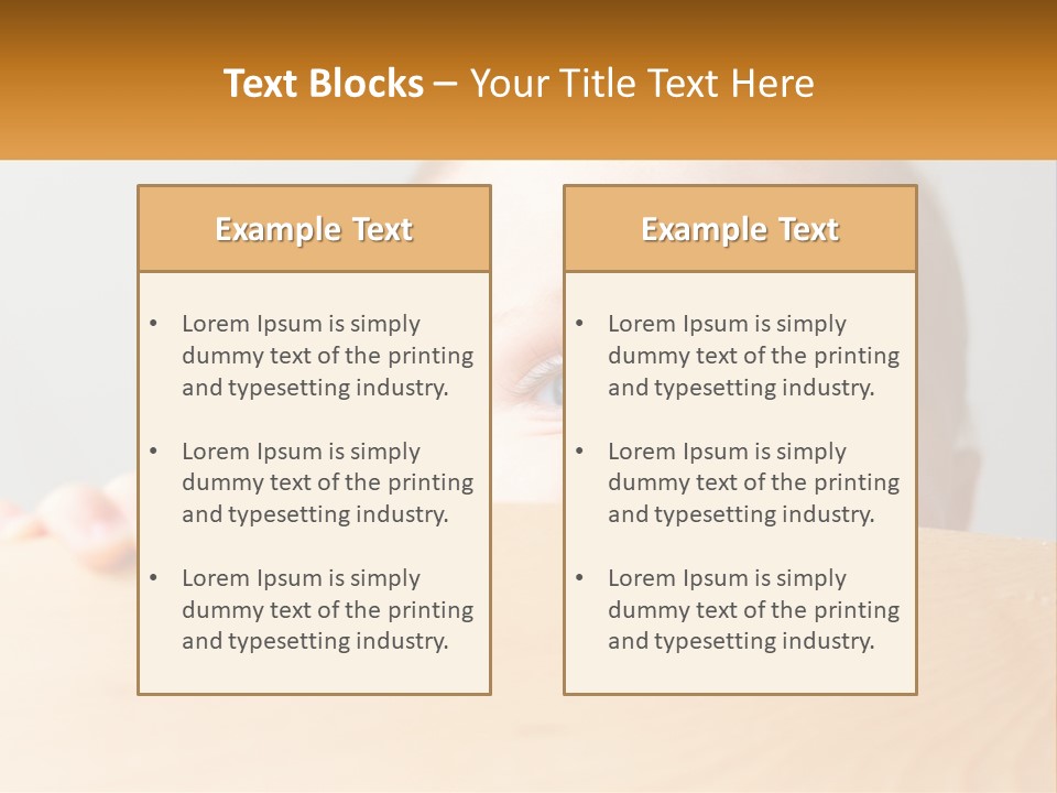 A Baby Is Peeking Over A Wooden Table PowerPoint Template