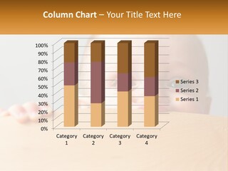 A Baby Is Peeking Over A Wooden Table PowerPoint Template