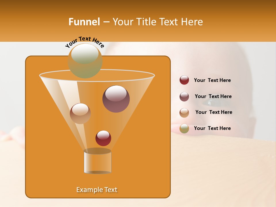 A Baby Is Peeking Over A Wooden Table PowerPoint Template